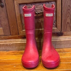 Hunter Girls Classic Red Waterproof Boots